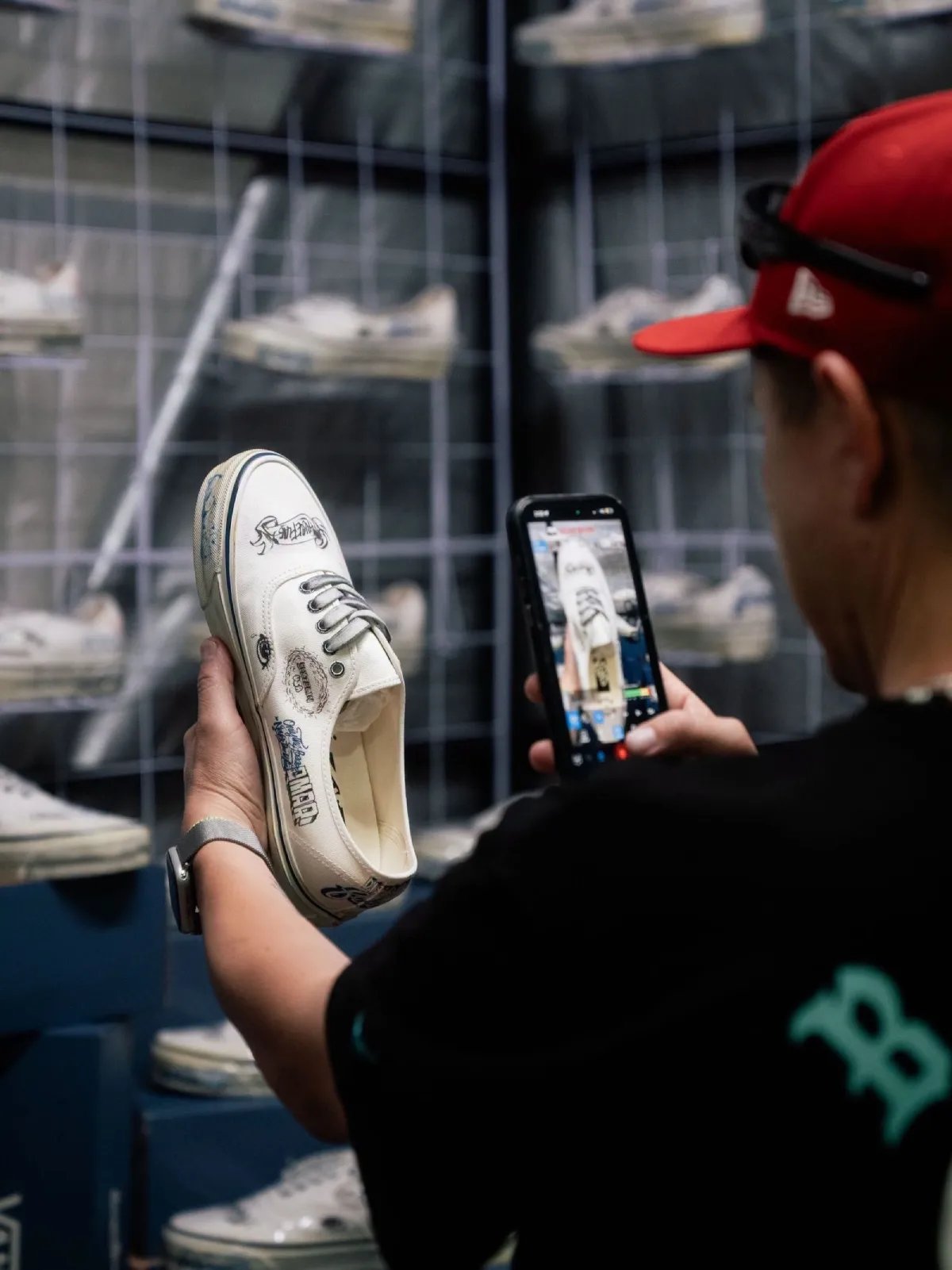 Born X Raised x Vans Authentic collaboration shoe shown at House of Vans Mexico City event - detail view 5