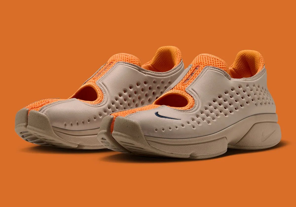 Nike Air Rift 2 in Yukon Tan and Vivid Orange, inspired by 2004 Halle Berry collaboration - detail view 3