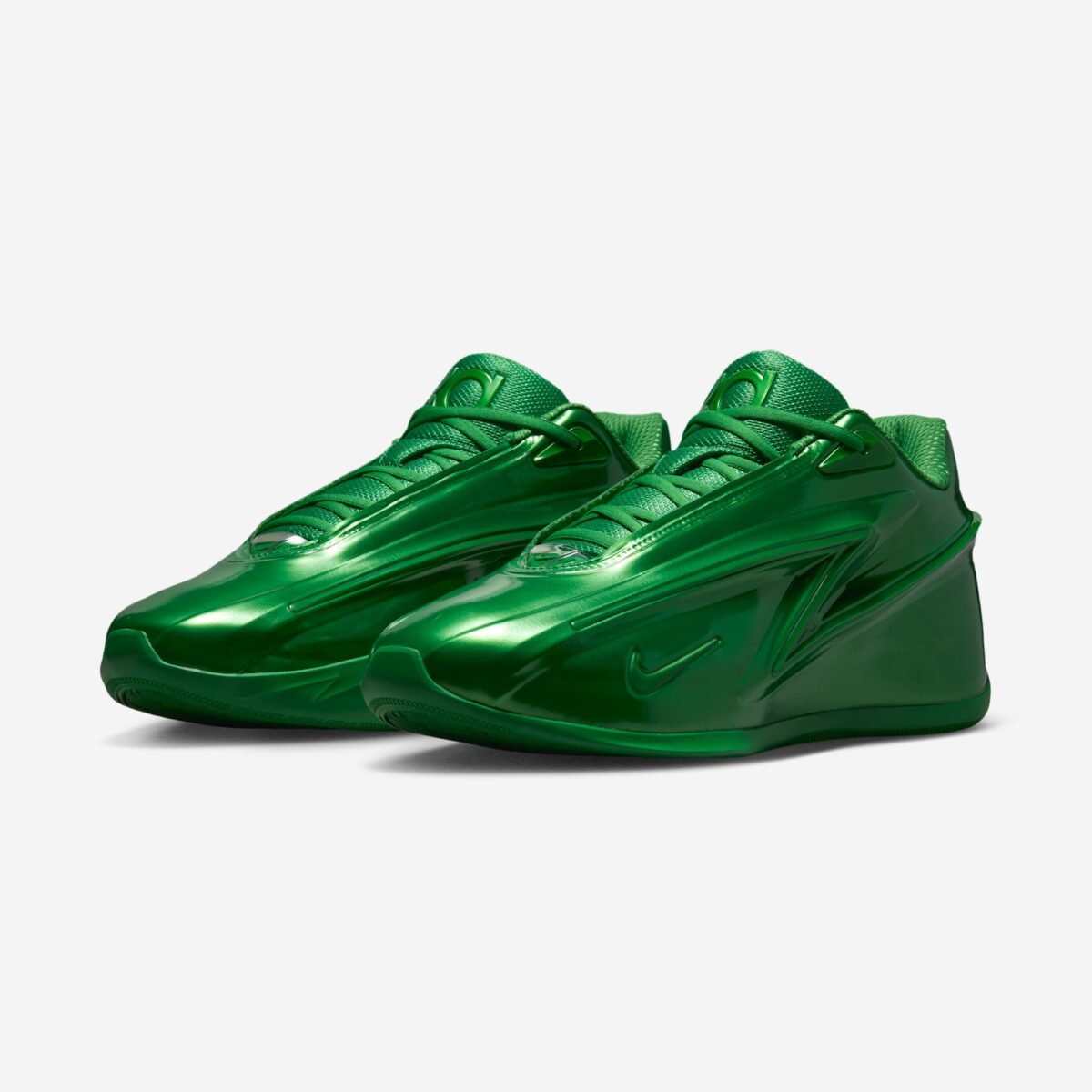 Nike KD 19 Candy Paint Green in Gorge Green, Stadium Green, and University Gold colorway, shown from multiple angles - detail view 1
