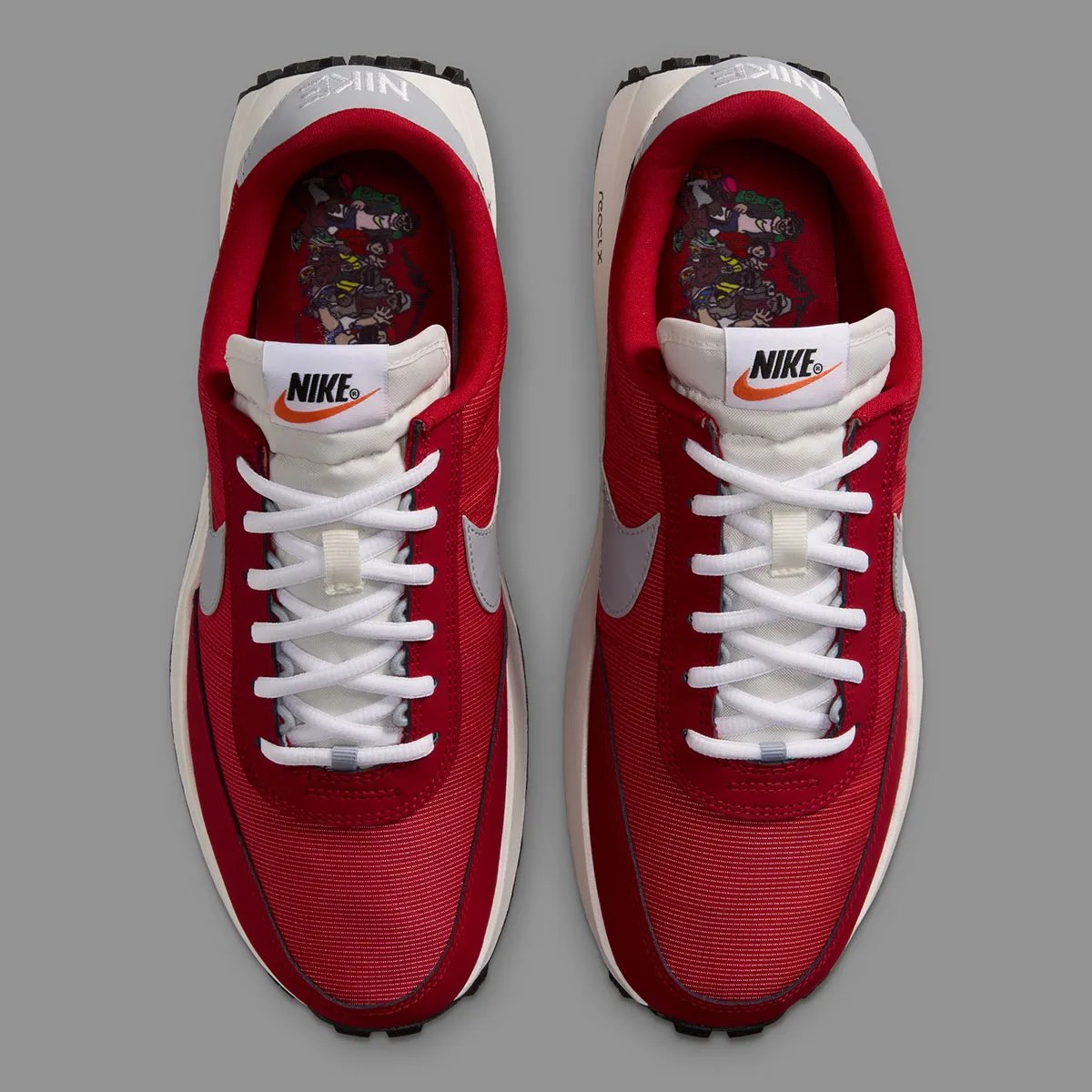 Nike ACG LDV in Varsity Red and Wolf Grey colorway, showcasing updated midsole cushioning and original-inspired upper construction - detail view 4