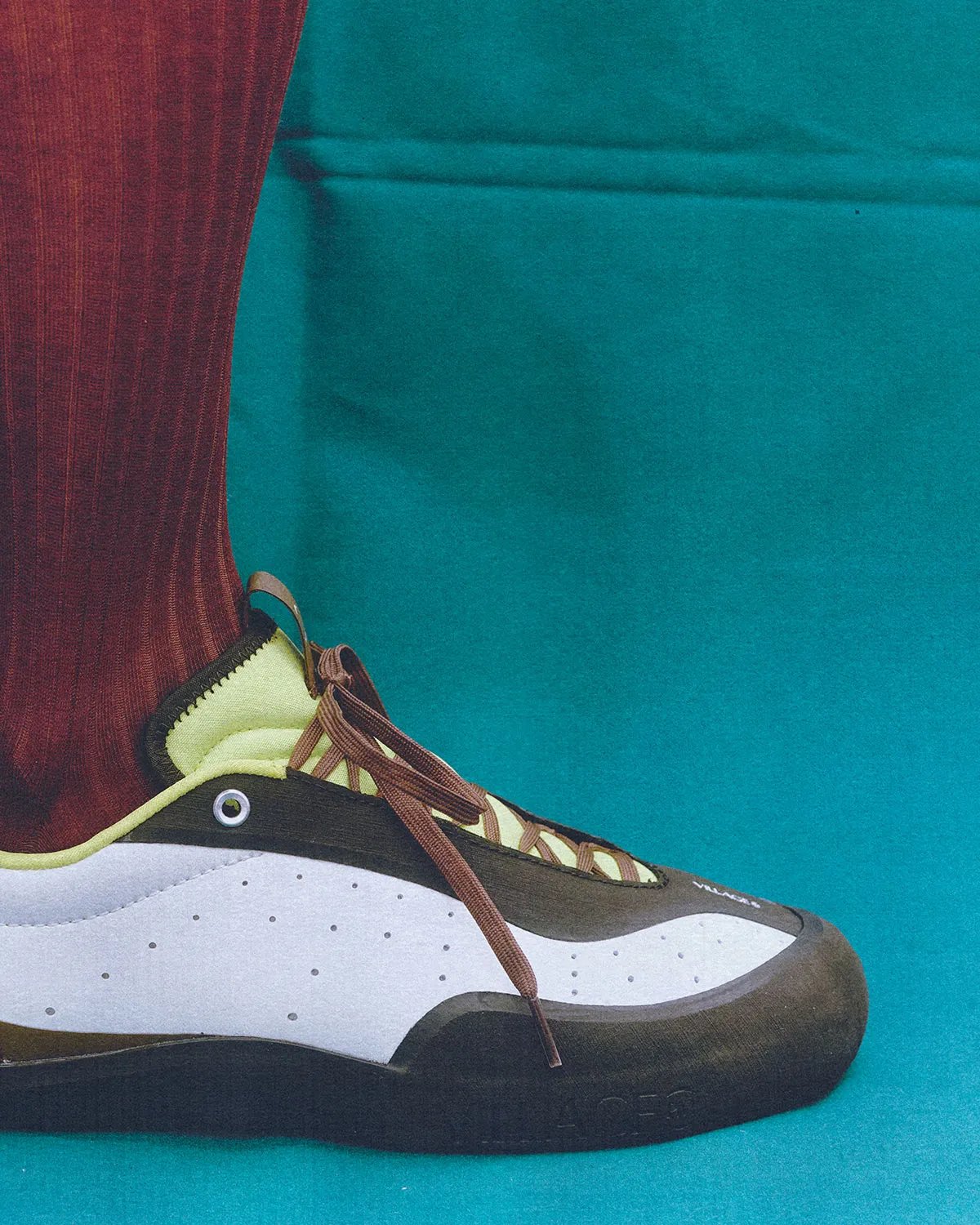 Village PM 2PM silhouette in neutral colorway, showcasing higher-cut structure and asymmetrical design profile - detail view 1