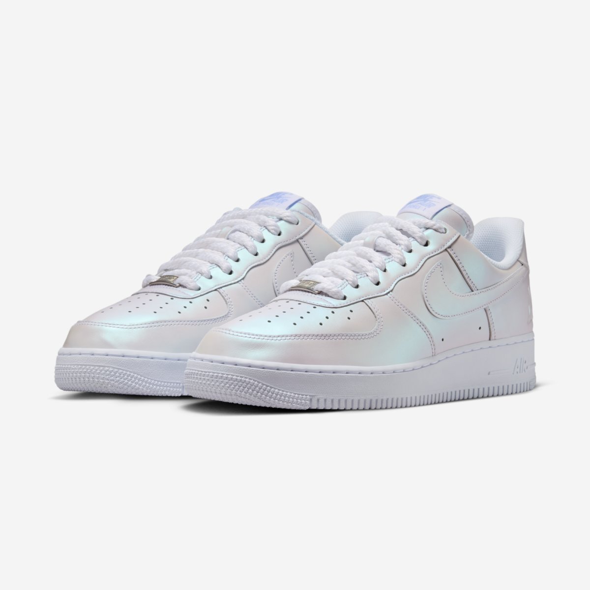 Ja Morant x Nike Air Force 1 Low 'Pure' in White, Cobalt, and Metallic Silver colorway - detail view 1