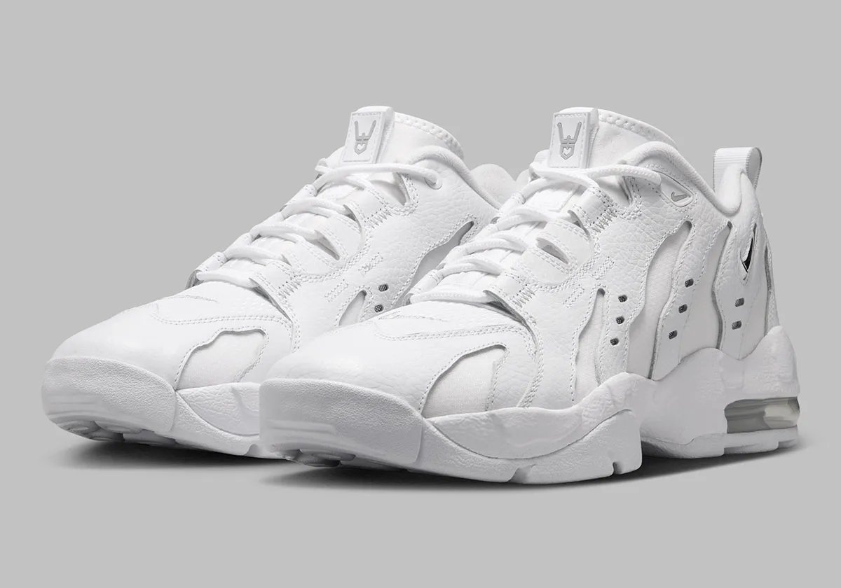 Nike Air DT Max '96 Low in White/Metallic Silver, featured in Shedeur Sanders campaign with custom Lamborghini - detail view 3