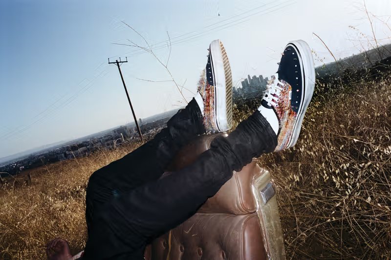 Feng wearing Vans Authentic sneakers as part of Fall 2026 campaign imagery - detail view 3