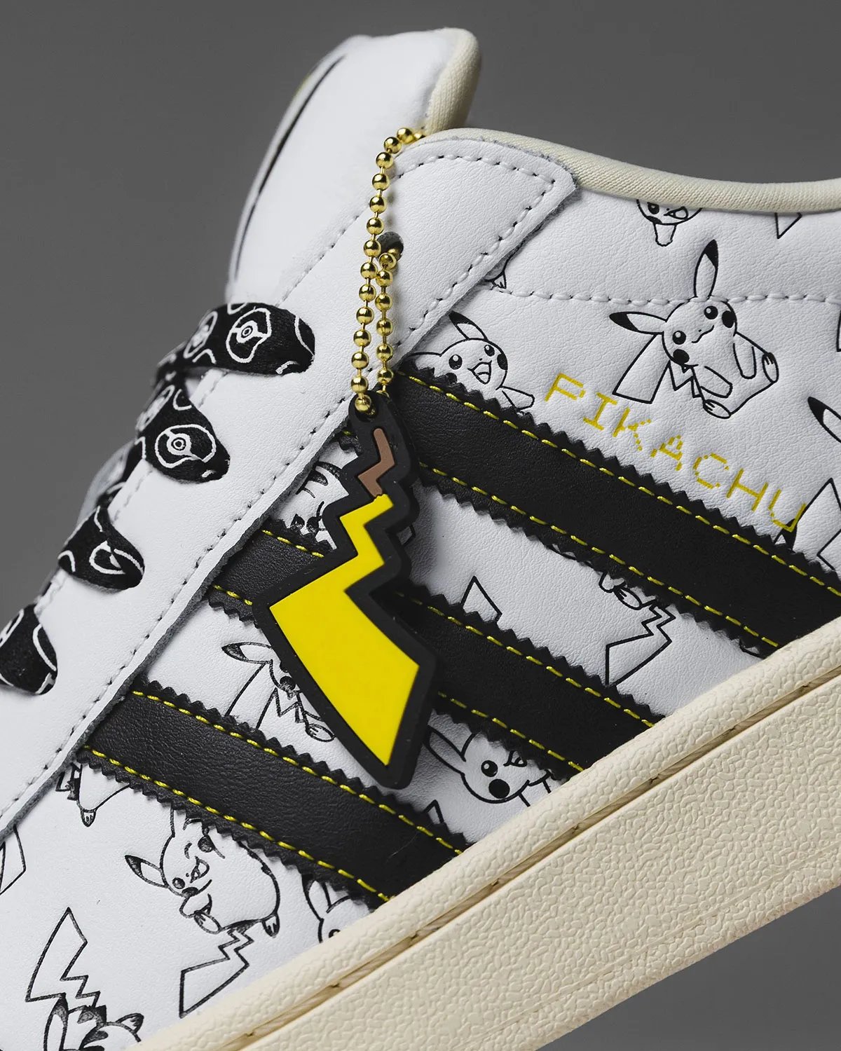 adidas Pokemon 30th Anniversary Collection featuring multiple Pokémon characters across Superstar and Adistar silhouettes - detail view 5