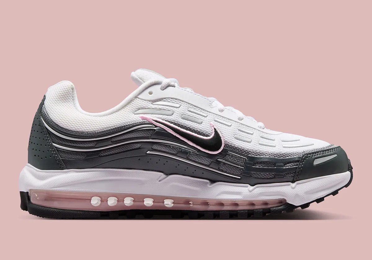 Nike Air Max TL 2.5 in Pink Foam colorway with white and grey upper and pale pink air unit - detail view 2