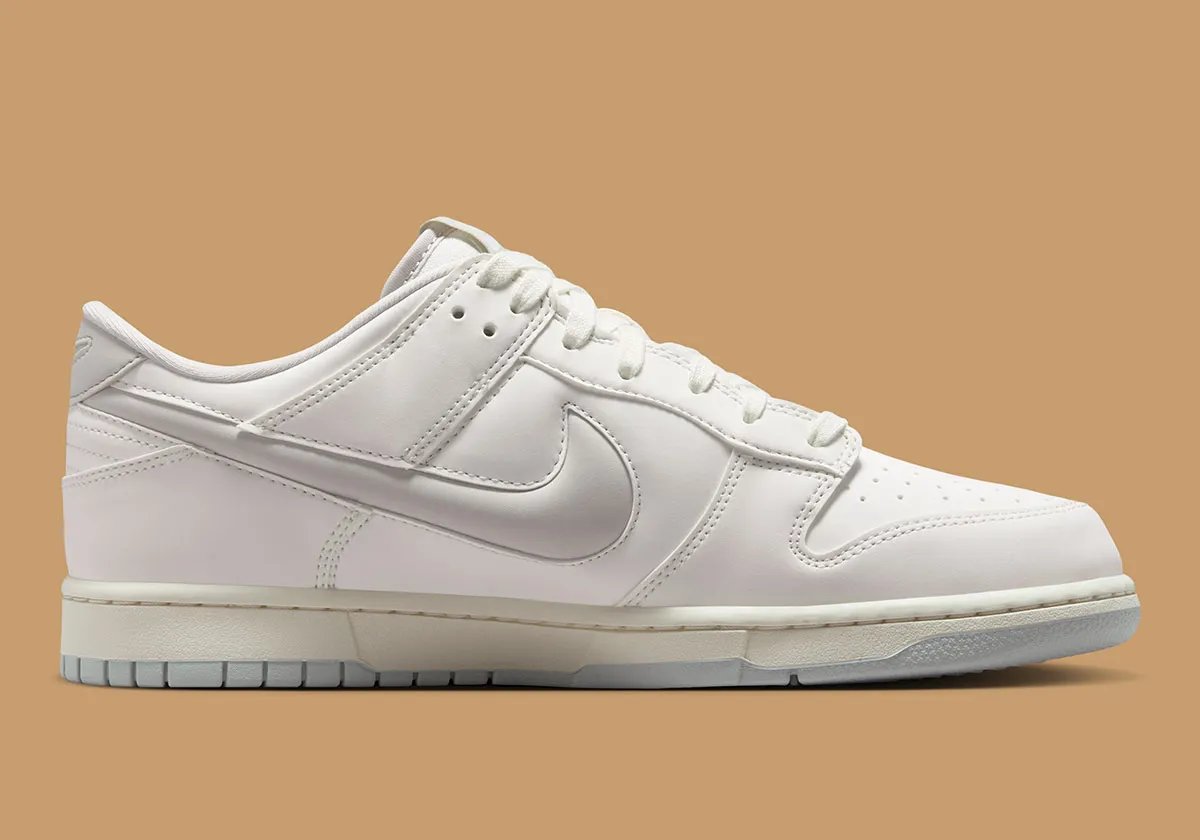 Nike Dunk Low Bubble Swoosh Pack featuring embedded Swoosh branding in neutral colorways - detail view 3