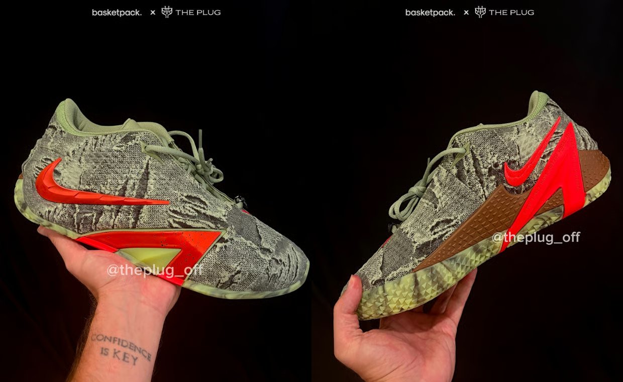 Nike Ja 4 in Halloween-themed colorway with dark tones and spooky design elements