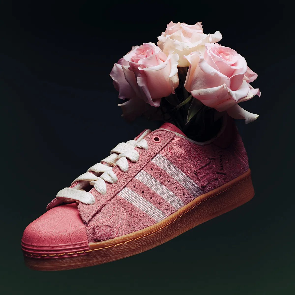 MENACE x adidas Superstar Arrives in Old Rose - detail view 3
