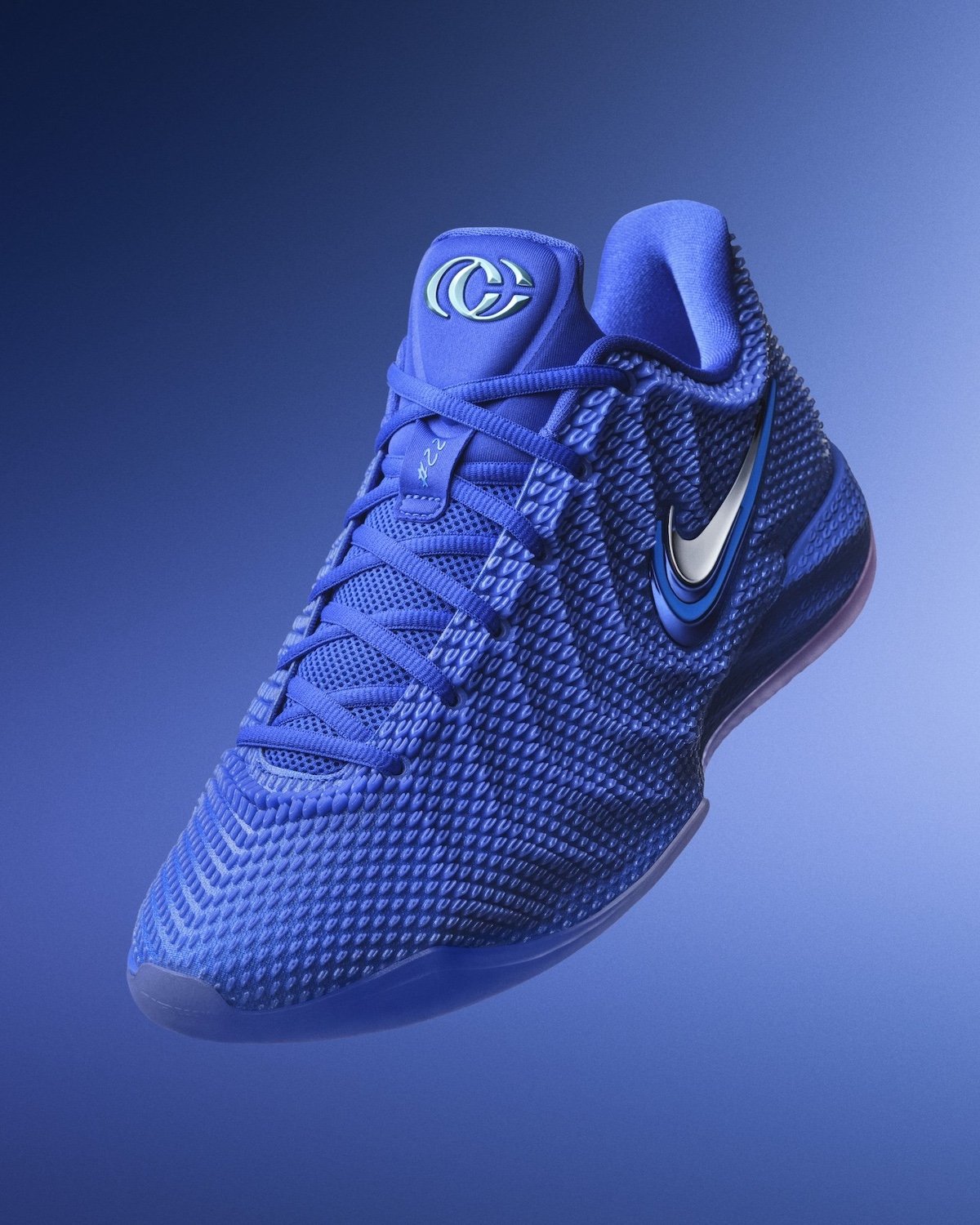 Nike Caitlin 1 signature basketball shoe in Caitlin Blue colorway, designed for Caitlin Clark - detail view 4