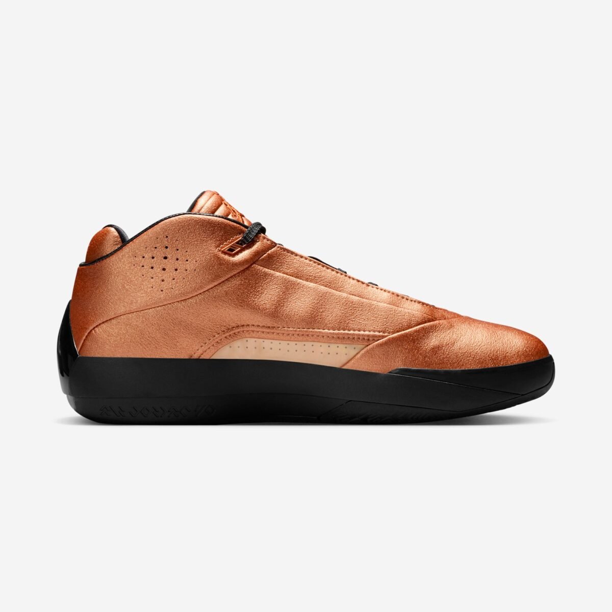 Air Jordan 40 Metallic Copper sneaker with metallic copper-toned upper panels, shown from a side profile view - detail view 4