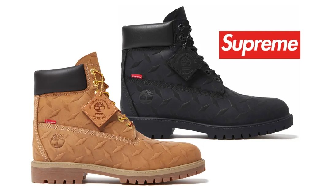 Supreme x Timberland Diamond Plate Boots Drop September 17