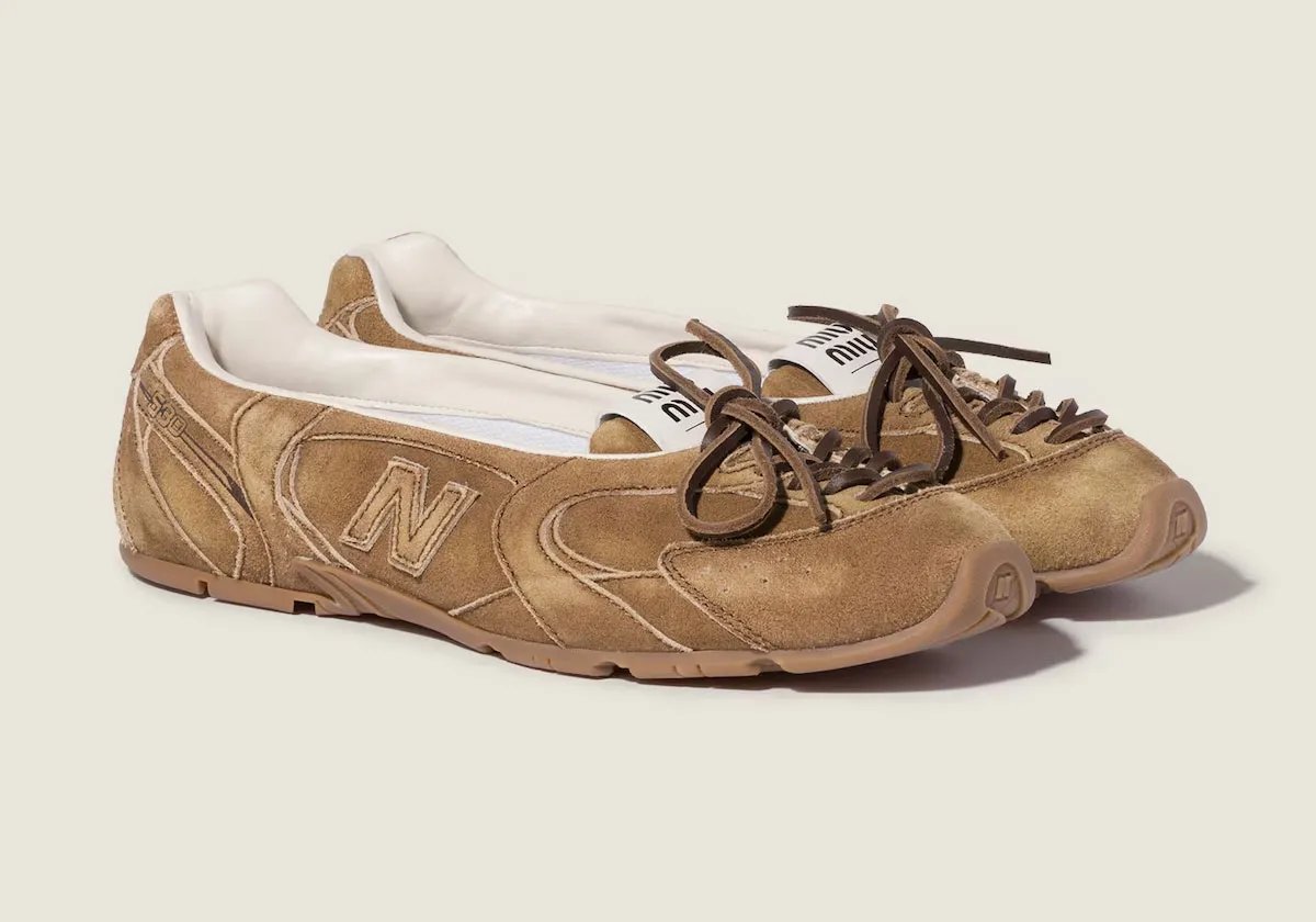 Miu Miu x New Balance 530 Arrives as Luxury Ballet Sneaker - detail view 2