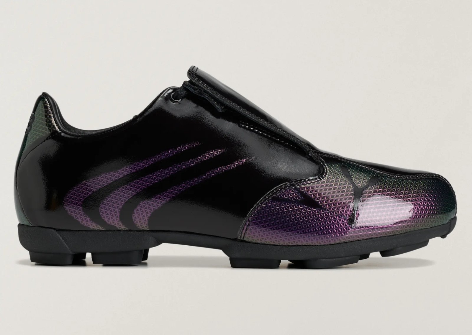 CHITO x adidas Y-3 F50+ Tunit Pack featuring black pair with iridescent toe accents and silver variant - detail view 3