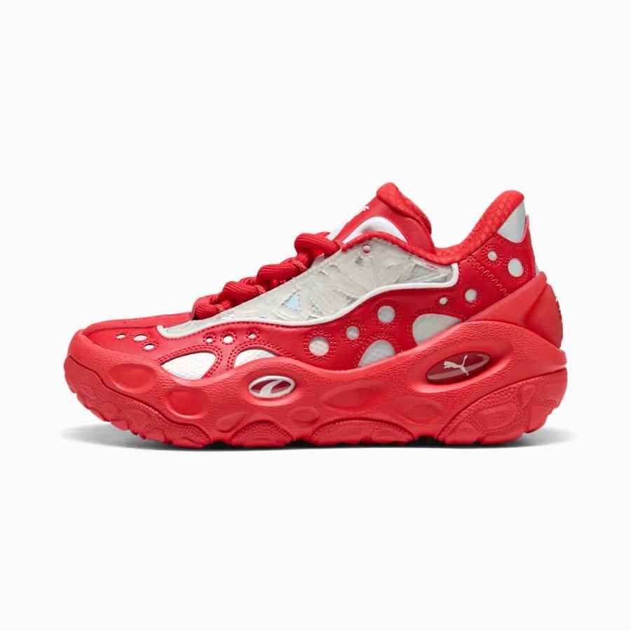 PUMA LaFrancé RNR in For All Time Red colorway, lateral and medial views - detail view 2