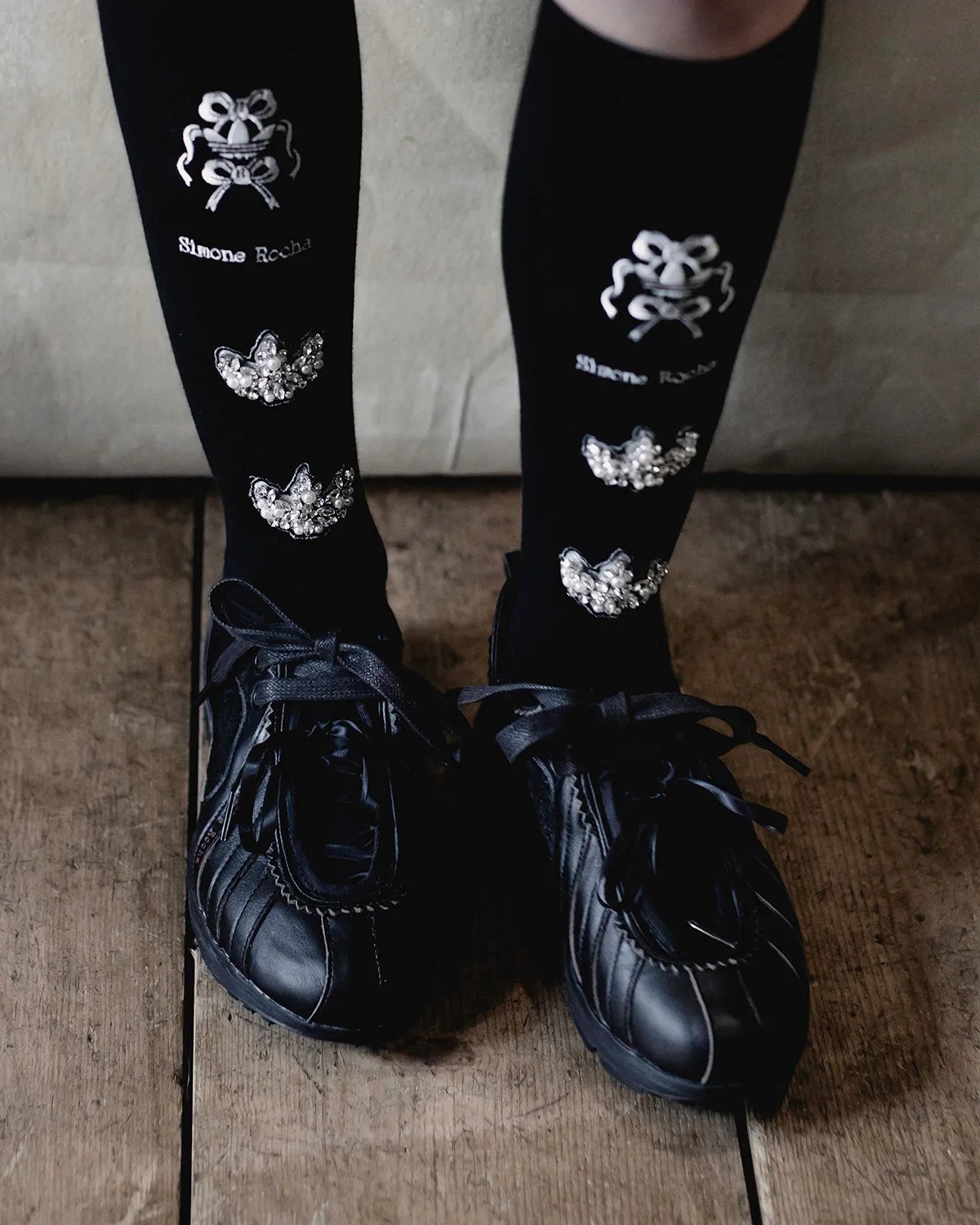 adidas Originals x Simone Rocha collaboration announcement featuring elevated sportswear design - detail view 1