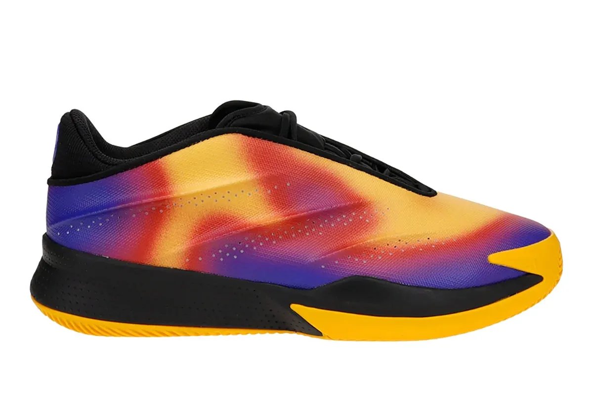 adidas Crazy Energy McDonald's All-American colorway featuring yellow, red, and purple heatmap design with golden yellow outsole - detail view 1