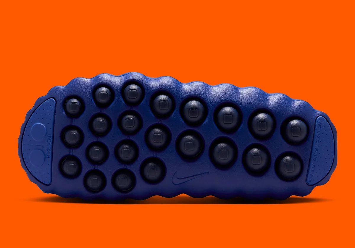 Nike Mind 001 Old Royal women's slip-on with Midnight Navy foam nodes, shown from multiple angles - detail view 2