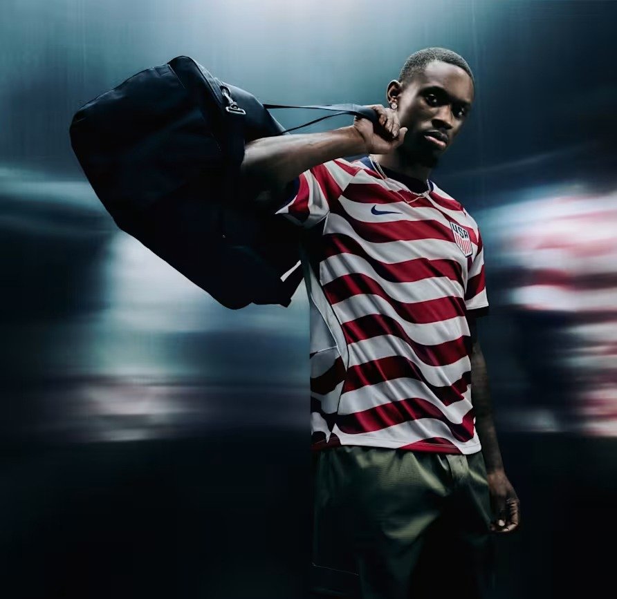 Nike U.S. Soccer collection pieces blending technical football aesthetics with contemporary streetwear styling - detail view 2