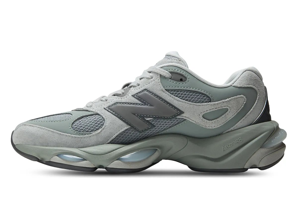 New Balance 983 hybrid runner in grey suede with dual-density ABZORB midsole - detail view 2