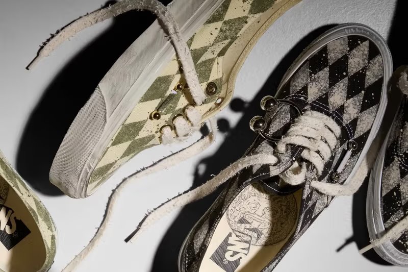 Paura x Vans Authentic collection featuring two premium canvas low-top variants with punk-inspired design details - detail view 5