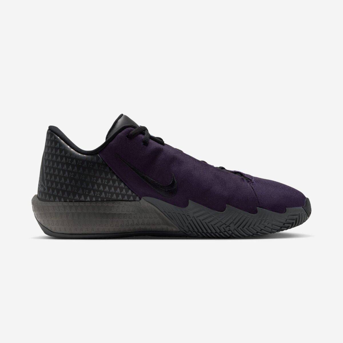 Nike Ja Twelve Time Purple Dynasty signature basketball shoe in deep purple and black colorway - detail view 3