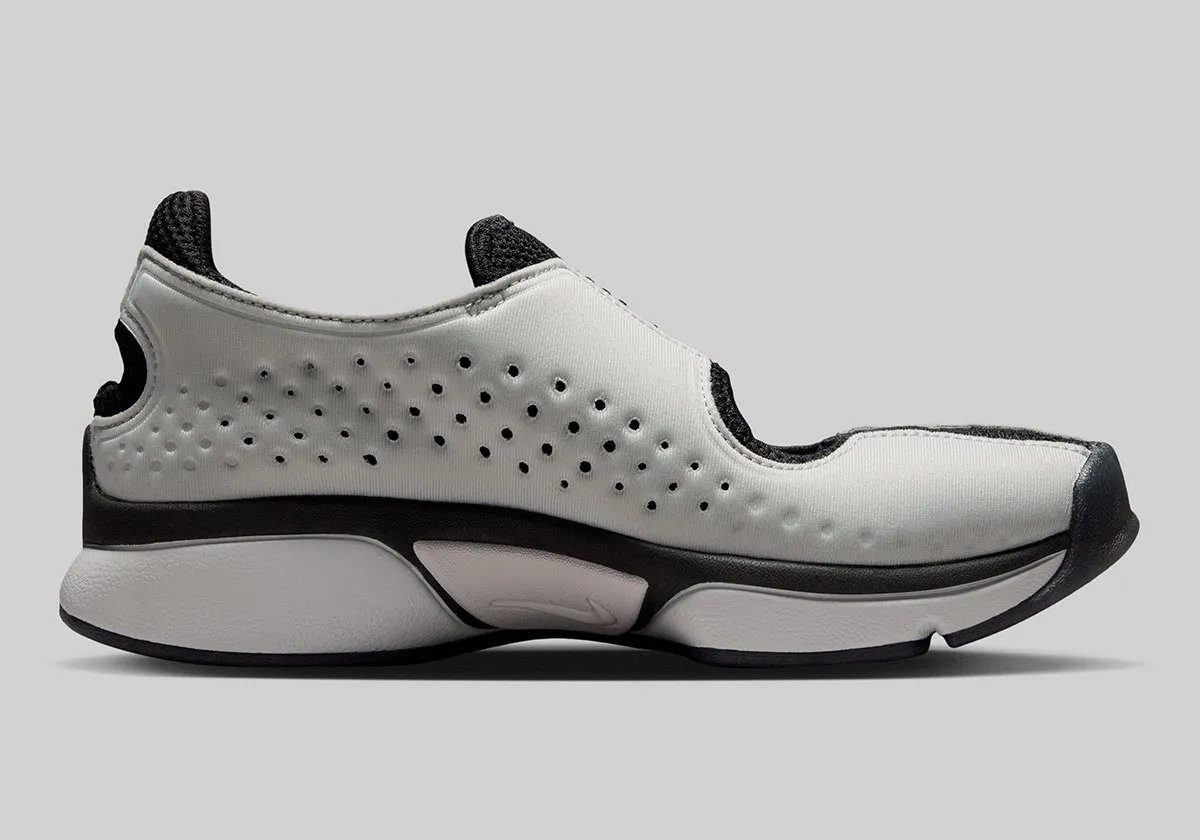 Nike Air Rift 2 in Metallic Silver showing segmented toe construction and midline coverage - detail view 2