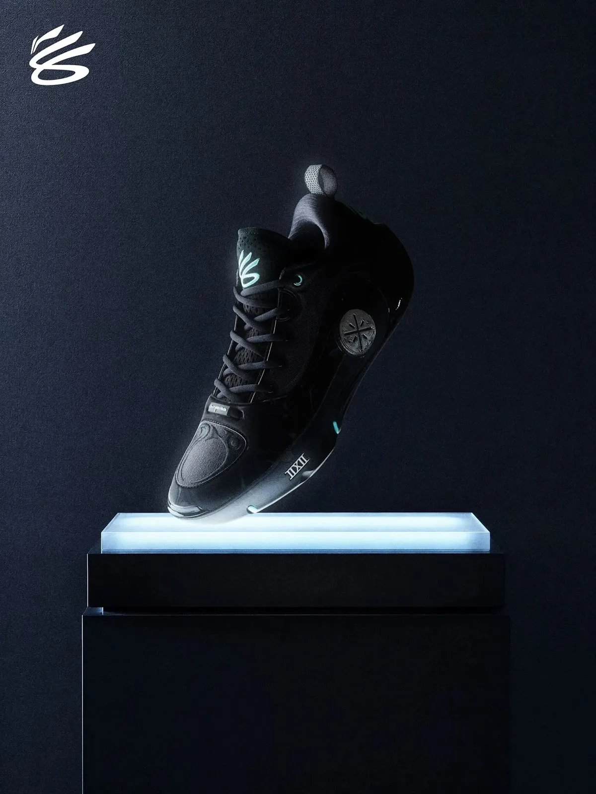 Li-Ning Steph Curry JB4 Dark Night PE with silver signature logo on tongue