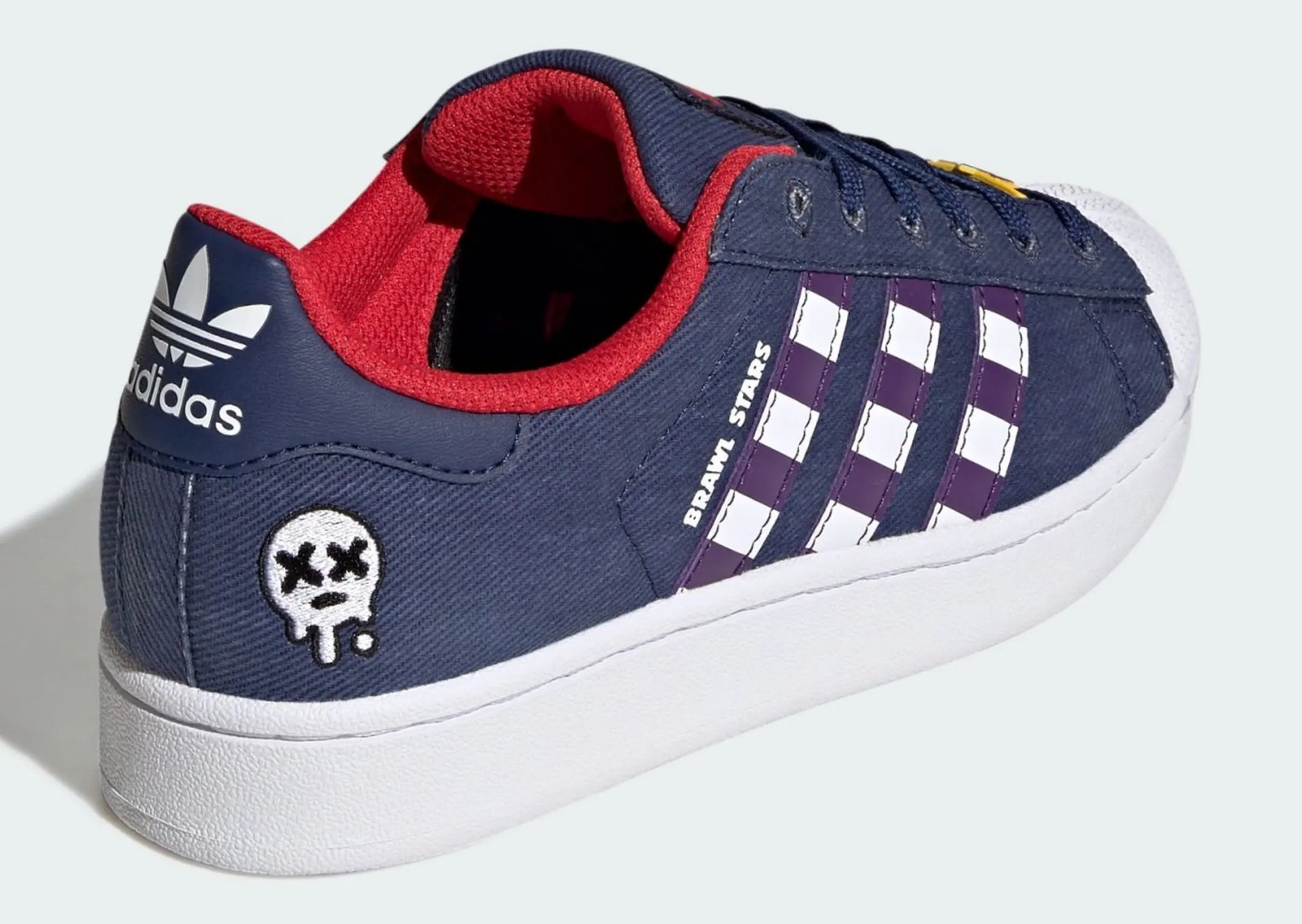 adidas x Brawl Stars Superstar and Samba OG collaboration in youth sizing, featuring game-inspired branding and colorways - detail view 5