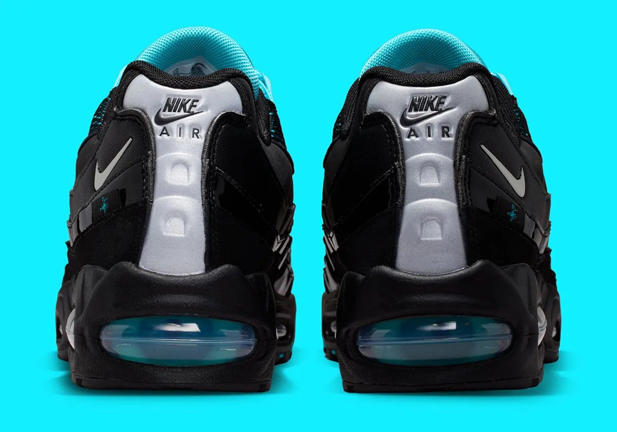 Nike Air Max 95 Scorpion in gamma blue with layered mesh and nubuck construction - detail view 4