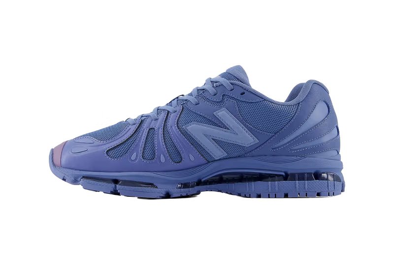 New Balance 1890P Fairweather Blue sneaker in two-tone blue colorway with synthetic overlays and mesh construction - detail view 3