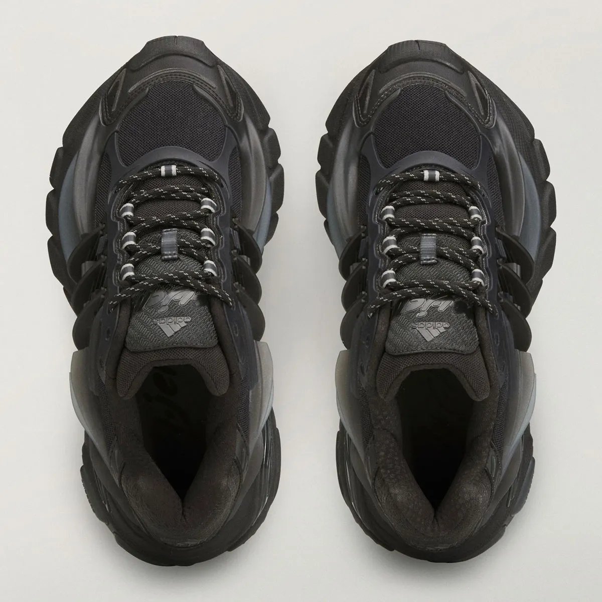 Pharrell x adidas VIRGINIA Adistar Jellyfish in black colorway, side profile view - detail view 3