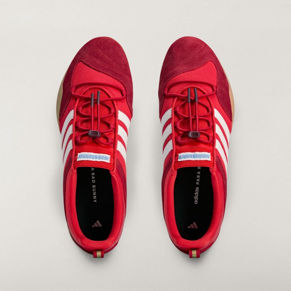 Bad Bunny x adidas Ballerina Vivid Red, inspired by Puerto Rico's flamboyán trees, releasing May 30, 2026 - detail view 4