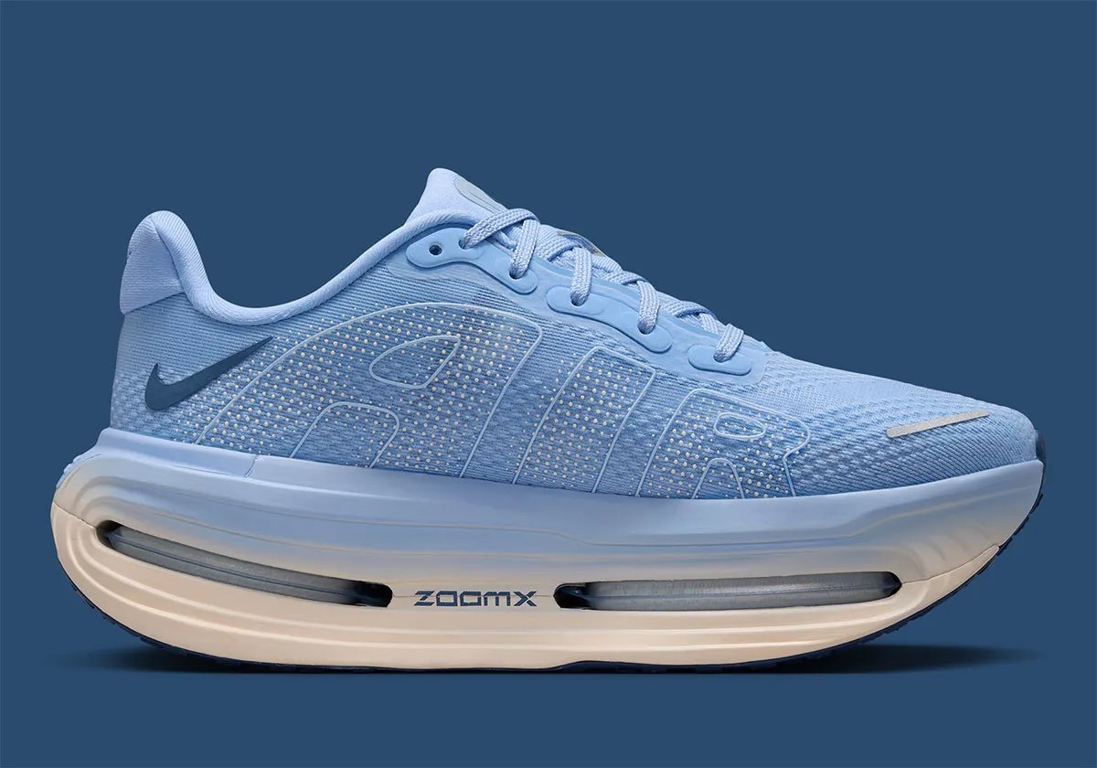 Nike Vomero Premium Aluminum featuring gradient midsole transitioning from aluminum to off-white around visible Air cushioning - detail view 2