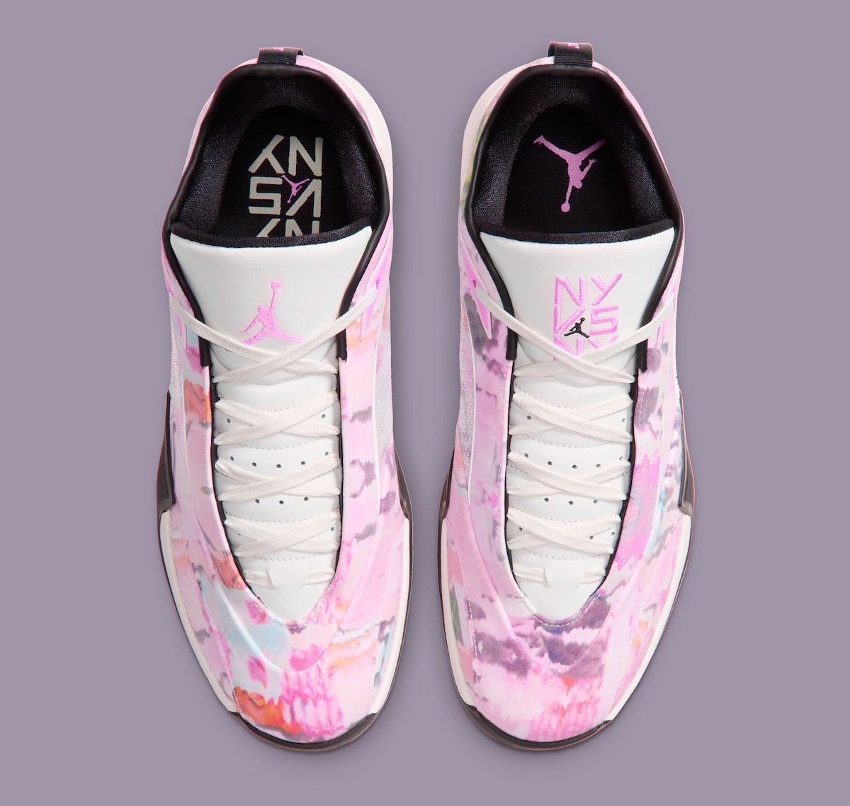 Jordan Triangle NY vs. NY colorway in Sail, Black, and Pink Beam celebrating New York streetball tournament - detail view 5