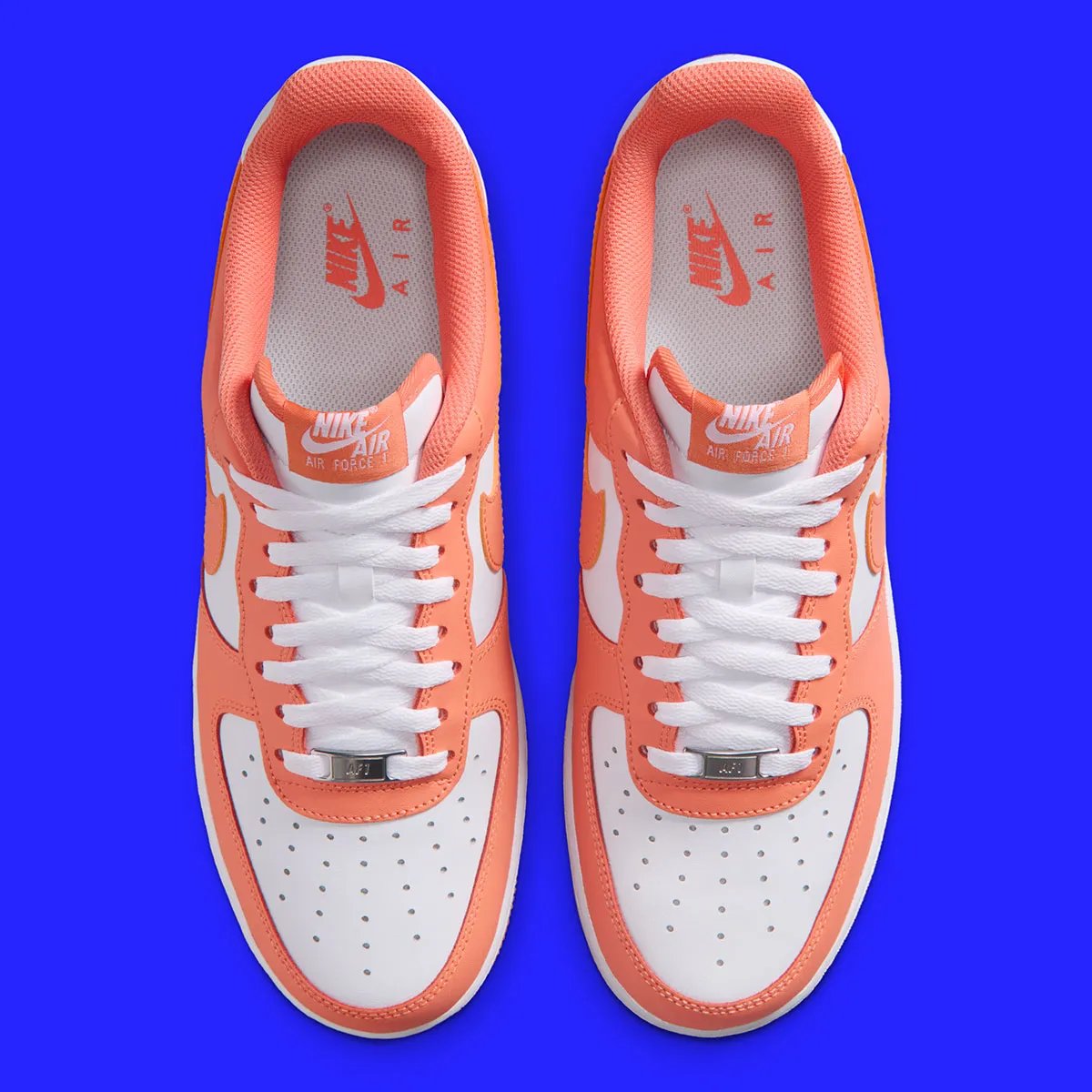 Nike Air Force 1 Low in Orange Frost colorway showing full lateral and medial views - detail view 3