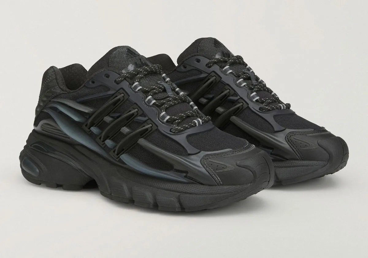 Pharrell x adidas VIRGINIA Adistar Jellyfish in black colorway, side profile view