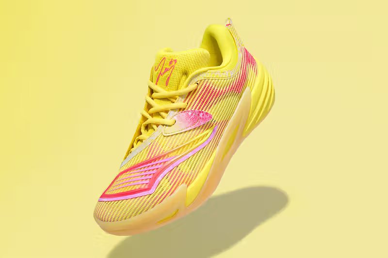 Puma All-Pro Nitro 2 in vibrant yellow, Josh Giddey's signature colorway inspired by the Australian outback - detail view 5