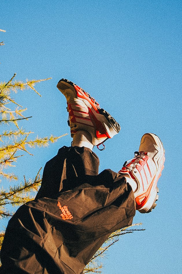 adidas TERREX Shmoofoil Collection shoe in collaboration with skateboarding pioneer Mark Gonzales, featuring technical outdoor design with street culture aesthetics - detail view 4