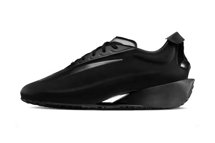 Nike First Sight Shadow women's sneaker in tonal colorway, showcasing hybrid silhouette design inspired by early-2000s basketball aesthetics - detail view 4