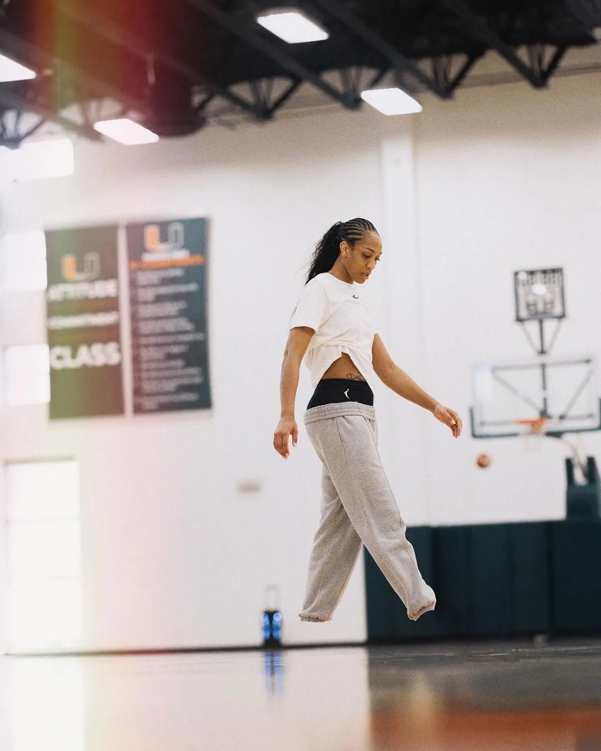 A'ja Wilson in Nike A'Two signature basketball shoe, professional player footwear - detail view 3
