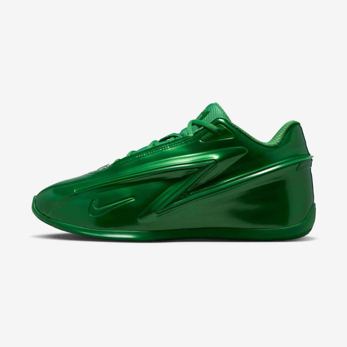 Nike KD 19 Candy Paint Green in Gorge Green, Stadium Green, and University Gold colorway, shown from multiple angles - detail view 2