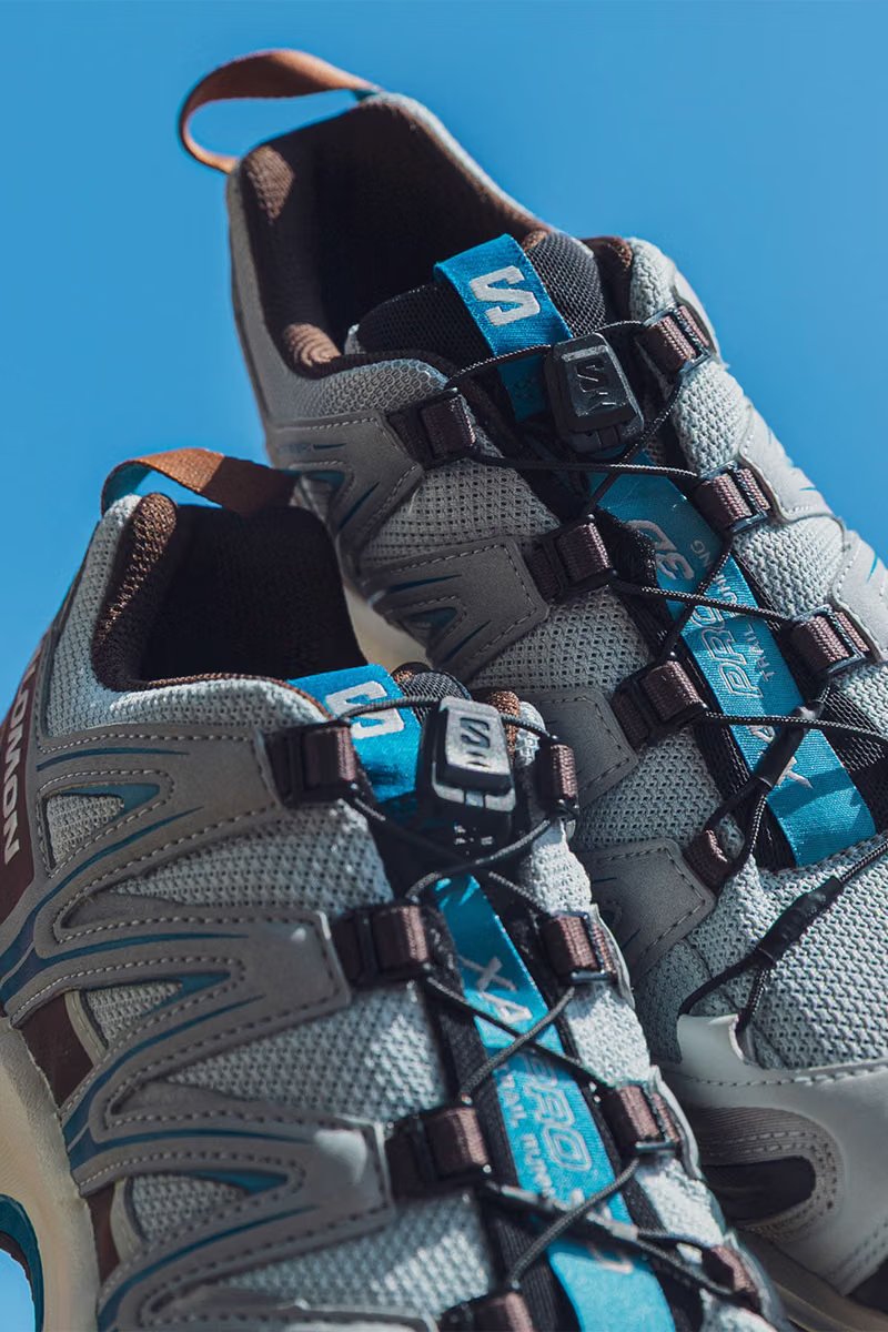 Salomon XA PRO 3D Pearl Blue sneaker with gray overlays, URBAN RESEARCH exclusive colorway - detail view 4