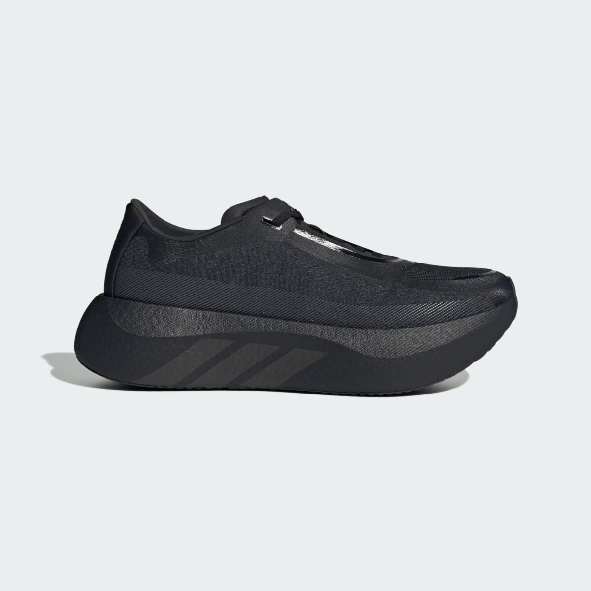 adidas Hyperboost Edge Core Black performance sneaker, lateral and medial side view - detail view 1