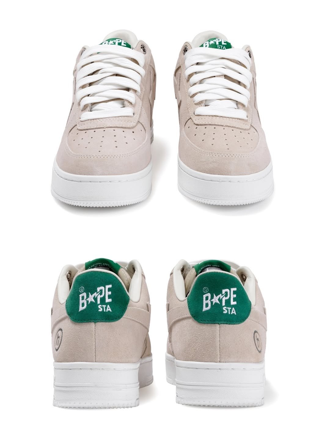 Hidden NY x BAPE STA in suede colorway, featuring tactile material construction across the upper - detail view 4