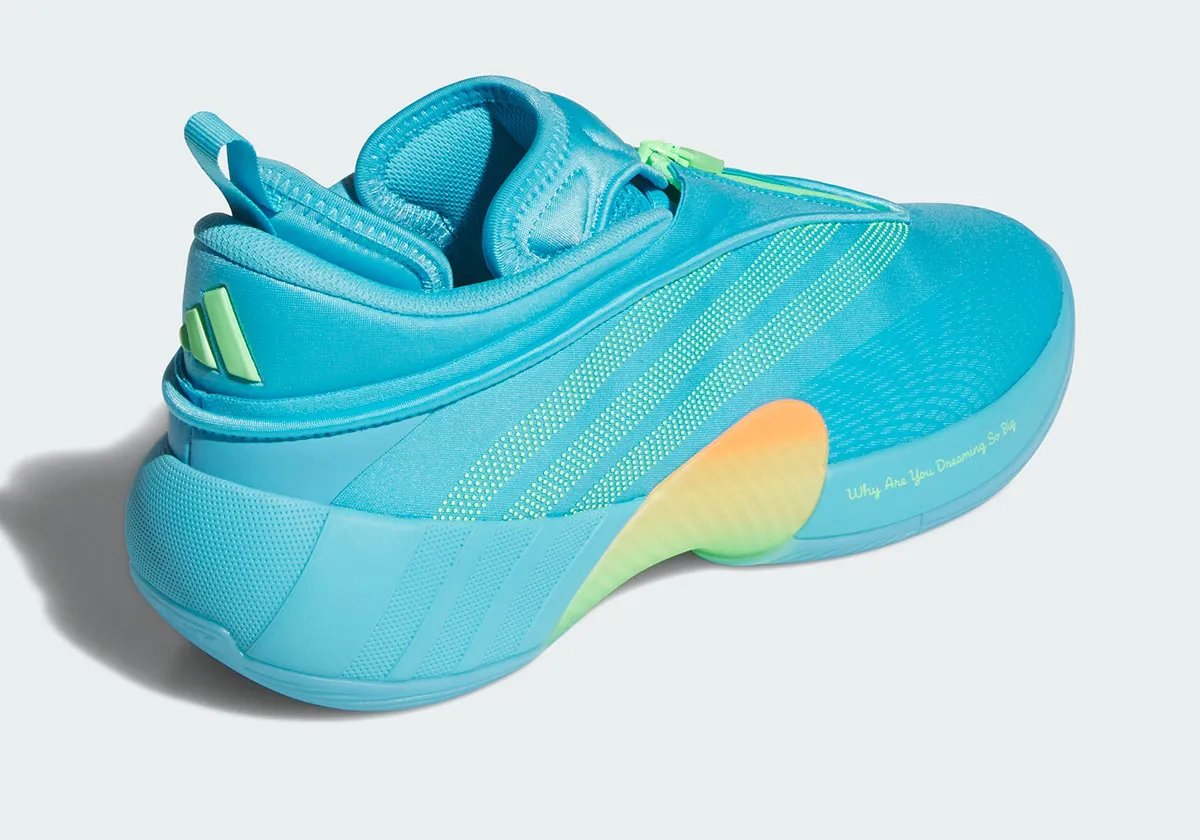 adidas DON Issue 7 Donovan Mitchell signature basketball shoe in official colorway - detail view 2