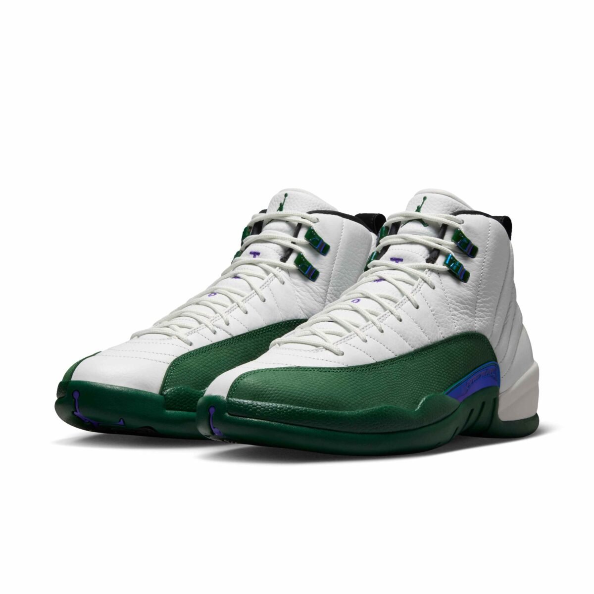 Air Jordan 12 'Idols Become Rivals' in White and Green colorway, style code CT8013-103 - detail view 1