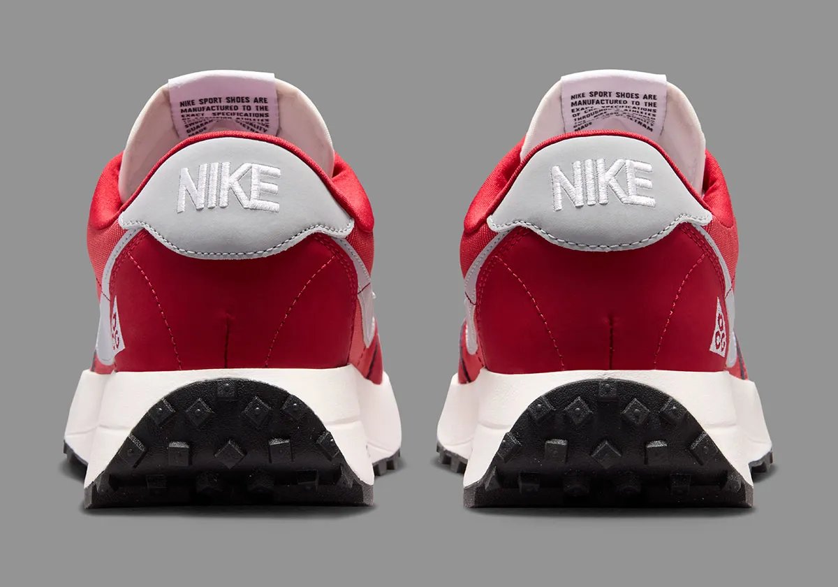 Nike ACG LDV in Varsity Red and Wolf Grey colorway, showcasing updated midsole cushioning and original-inspired upper construction - detail view 5