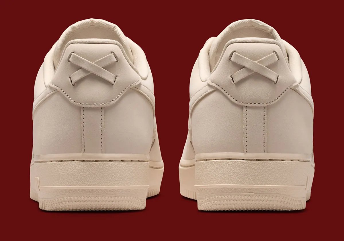 Nike Air Force 1 Low Woven in white with chunky woven panels and retro cursive tongue branding - detail view 4
