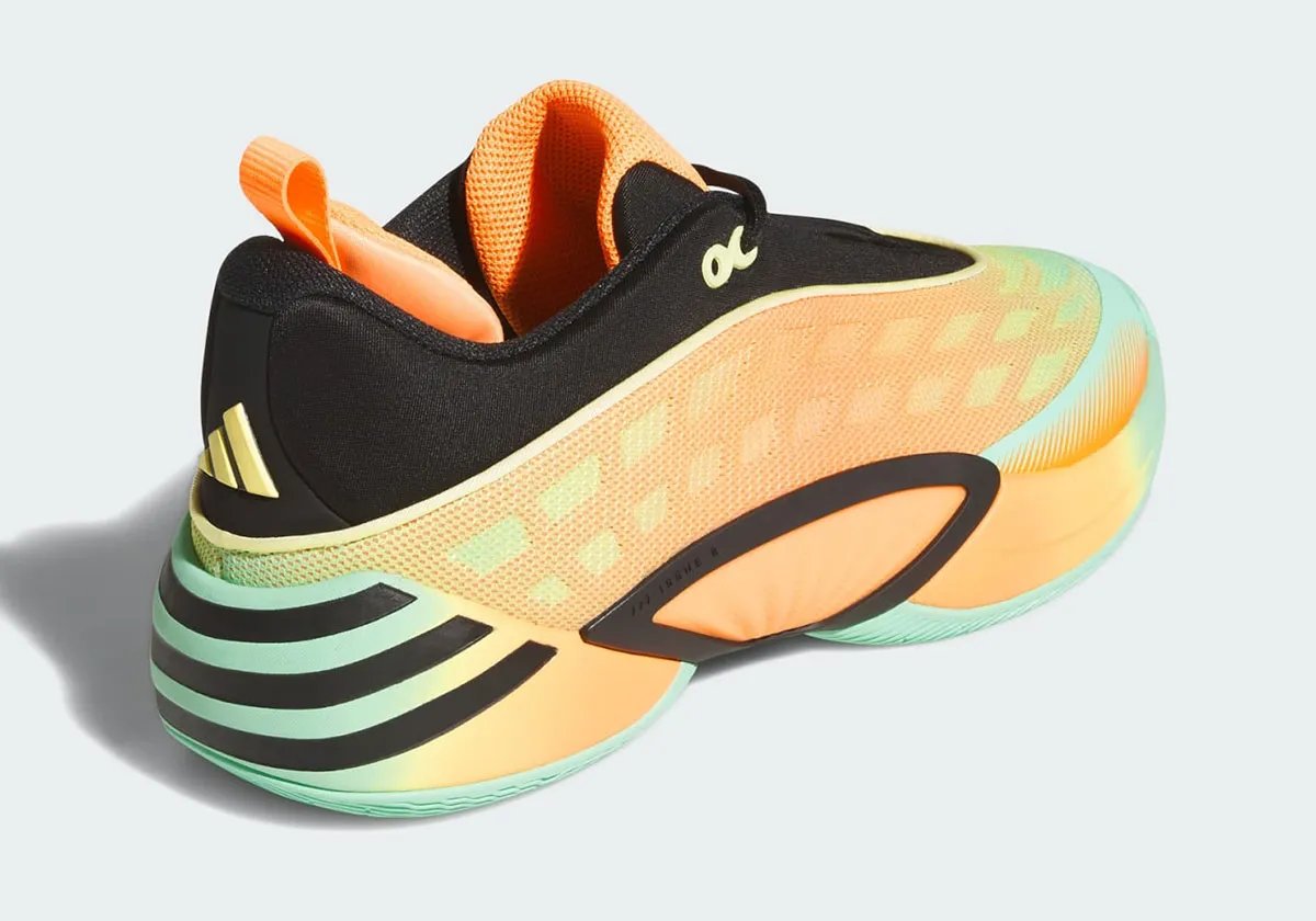 adidas D.O.N. Issue #8 in Lucid Tangerine colorway with Spider-Man-inspired gradient design - detail view 1